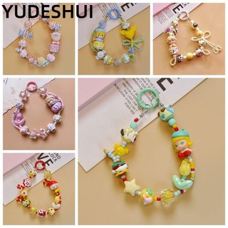 Yudeshui xích điện thoại, pop bean labubupu sp molly popmart dây đeo điện thoại, túi di động phụ kiện xà phòng bong bóng kawaii móc chìa khóa