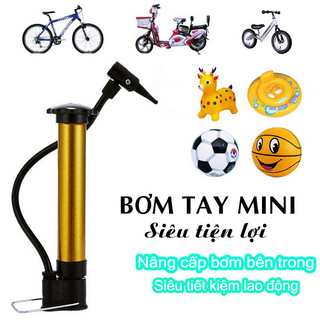Ống bơm mini cầm tay đa năng 21 cm chất liệu hợp kim nhôm dùng bơm bóng đá, bóng rổ, bóng chuyền, bơm xe đạp, bơm phao nhỏ gọn tiện lợi