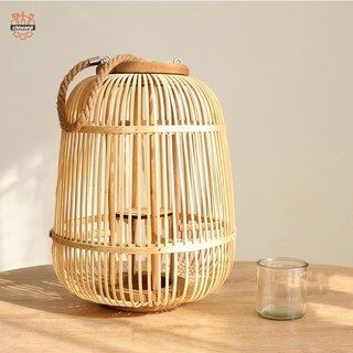 Tre Wicker Đèn Lồng Nghệ Thuật Nến Mộc Mạc Trang Trí Đèn Lồng Lồng Cho Sân Trong Nhà Ngoài Trời Trang Trí Sân Vườn