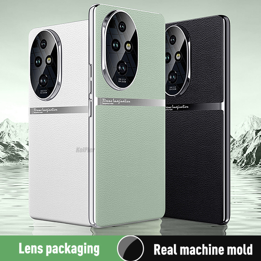 Ốp Da Chính Hãng Cho HONOR 200 Pro Ốp Lưng Chống Sốc Mạ Cản Cho HONOR200 PC Siêu Cứng Điện Thoại Di Động