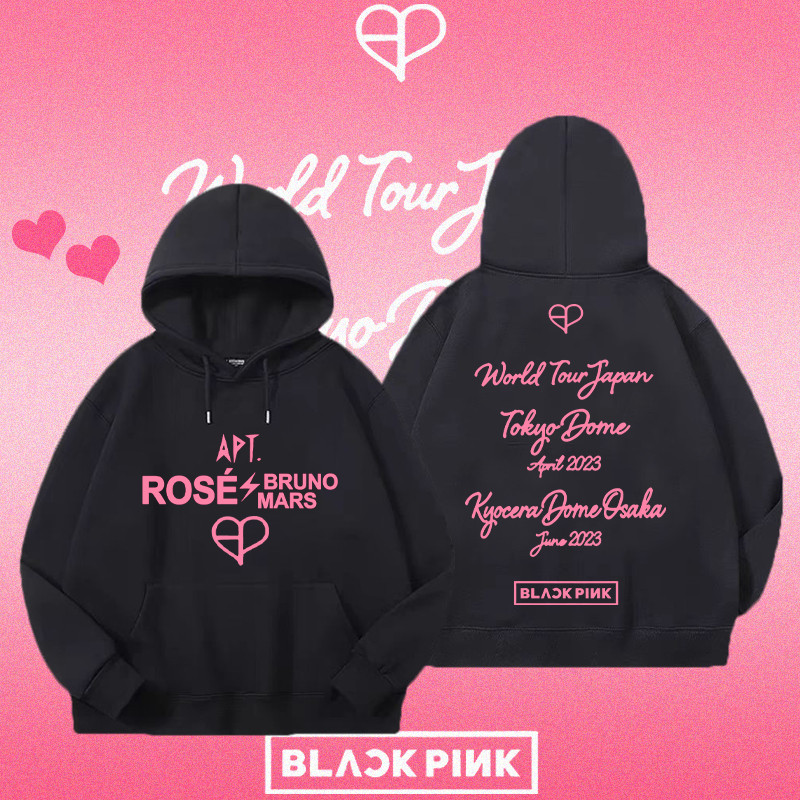 Áo Hoodie dài tay Blackpink ROSÉ & Bruno Mars APT MỚI.| Áo Hoodie Cotton Song có thể mặc được. Cả na