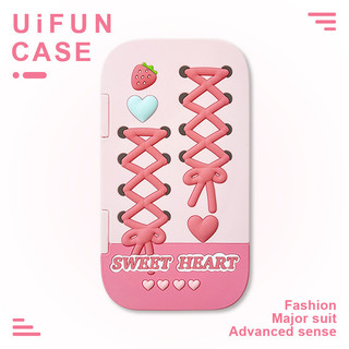 3d Nơ Trái Tim Tình Yêu Gương Trang Điểm Nắp Gấp Chân Đế Vỏ Di Động Tương Thích Cho iPhone 16 15 14 13 Pro Max iPhone16 Silicon Full Cover Vỏ Bảo Vệ Camera