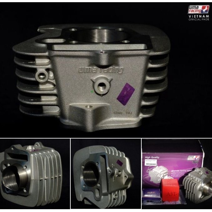 Lòng Uma racing wave / dream 100cc / 110cc nòng piston 53 -  54 mm
