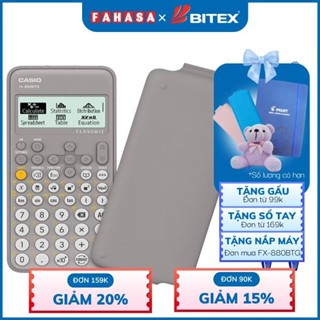 Máy Tính CASIO FX-880BTG - Màu Xám + 2 Bút Bi Pilot BP-1RT - Mực Xanh