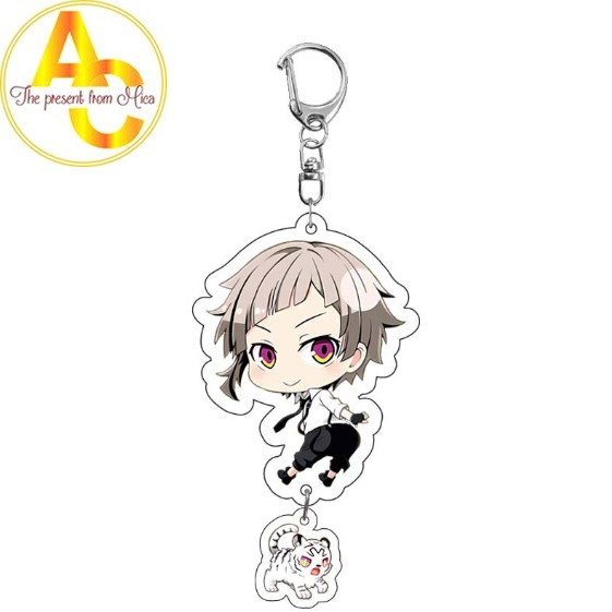Bungou Đi Lạc Chó Acrylic Móc Khóa Dazai Osamu Nakajima Atsushi