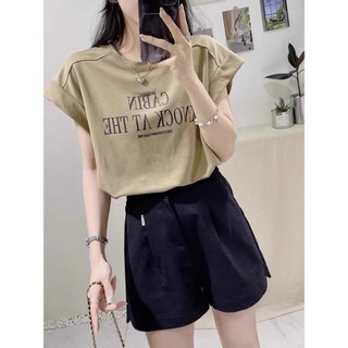 Jiashuchen Mỹ Retro Trang Trọng Vai Không Tay Áo Thun Nữ Mùa Hè Niche Hàng Châu Âu Phiên Bản Lớn Rời Mỏng Hơn Nhìn Bay Tay Áo
