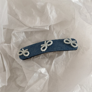 Kẹp Tóc Nữ Nơ Ngọc Trai Kẹp Tóc Denim