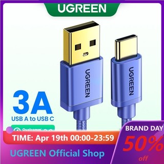 Cáp sạc điện thoại UGREEN USB C QC3.0 3A USB A sang C cho Samsung Galaxy S9 S10 Note 8 LG V50 Pixel PS5