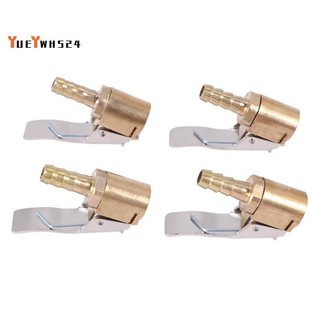 4pc 6Mm Tự Động Máy Bơm Không Khí Chuck Kẹp Xe Tải Lốp Lốp Bơm Hơi Van Kết Nối Xe Mở Đồng Thân Lốp
