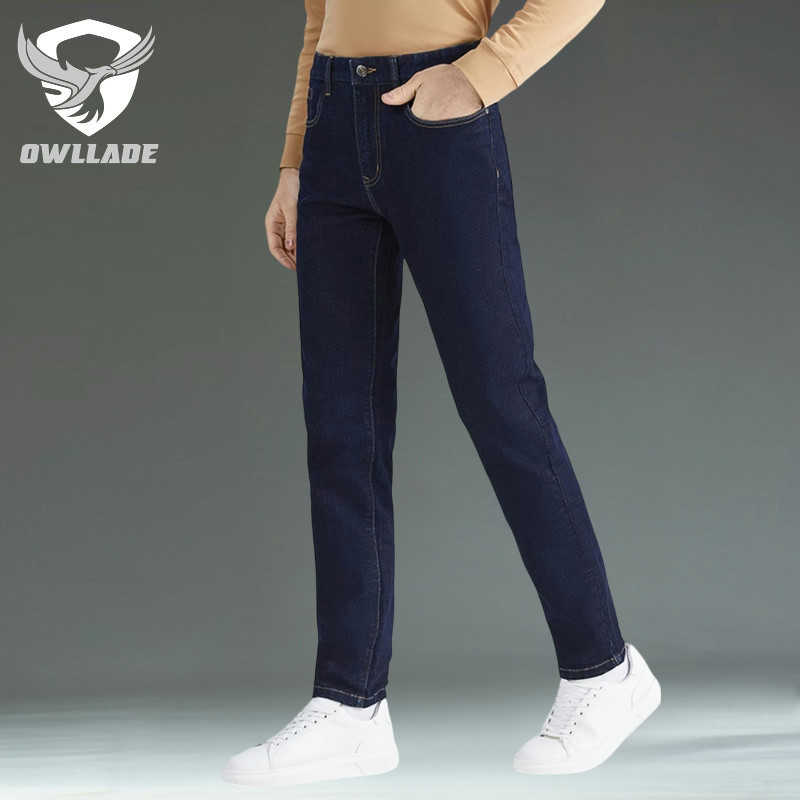 Quần jean Skinny OWLADE Nam màu xanh co giãn 801