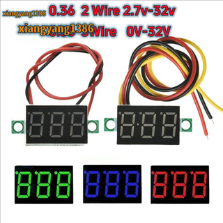 0,36 inch 2 / 3 dây led kỹ thuật số vôn kế dc 2.7v-32v dc 0-32v xe máy kỹ thuật số vôn kế máy kiểm tra kỹ thuật số màn hình đồng hồ