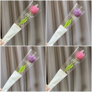 1 Chiếc Tay Dệt Hoa Tulip Lãng Mạn Móc Hoa DIY Dệt Kim Bó Hoa Ngày Của Nhà Giáo Quà Tặng Ngày Của Mẹ