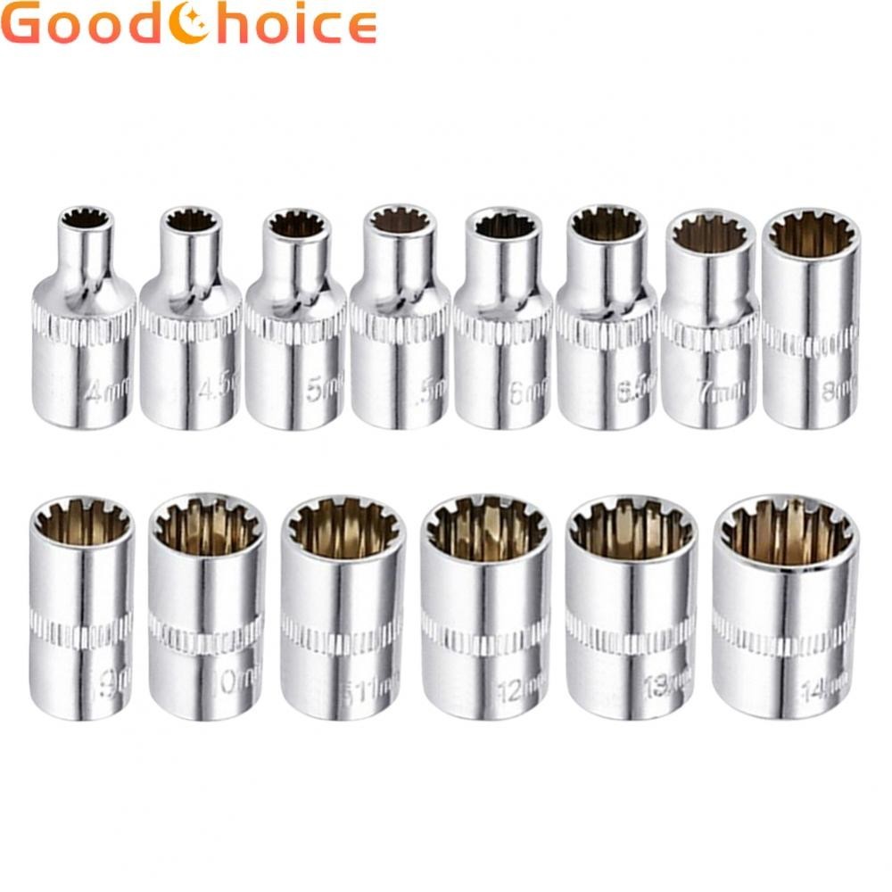 Socket Wrench Hand Tool Socket Bit 12 Point Han Tool Torx Bit 1/4\" Square Drive
