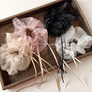 Phong Cách Ba Lê Nơ Gạc Streamer Ruột Lớn Dây Buộc Tóc Nhẹ Nhàng Tính Khí Dây Buộc Tóc Fe
