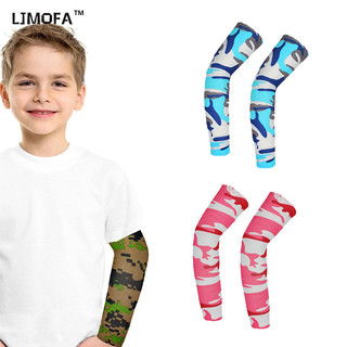 Ljmofa 1 Cặp Tay Áo Bảo Vệ Tia UV Đi Xe Đạp Cho Trẻ Em Một Kích Thước Ngụy Trang Họa Tiết