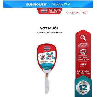 Vợt muỗi sunhouse she-s800 màu đỏ