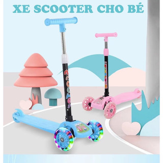 Xe trượt scooter có bánh xe phát sáng sành điệu, xe scooter cho bé từ 2-6 tuổi