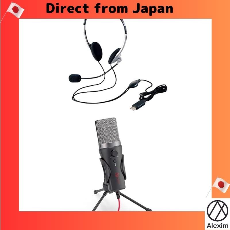 [Direct from Japan]ELECOM Headset USB Wired Headphones with Microphone Lightweight Long Hours Web Co