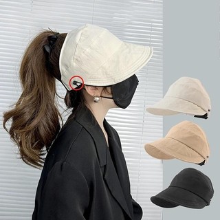Mũ chống nắng nữ mùa hè Vành rộng Màu trơn Fordable Unisex Mũ che nắng