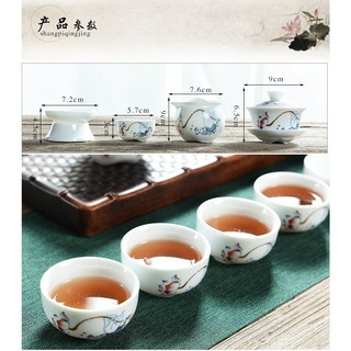 Bộ ấm chén khải pha trà kèm hộp quà