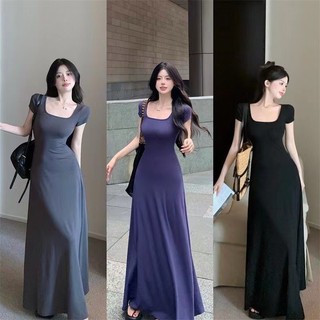 Váy body dáng dài Đầm Nữ Mùa Hè Mỏng Gợi Cảm Cao Cấp Chữ A Váy Dài Nguyên Chất Desire Hot Girl Váy
