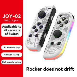 Splatoon Điều Khiển Không Dây JoyCon Tay Cầm Chơi Game Với RGB LEDFor Nintendo Switch Oled Bộ Điều Khiển Có Dây Đeo Cần Điều Khiển Rung Kép Cho NS Switch Joypad