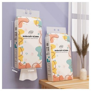 Khăn Giấy Rút TOP GIA Treo Tường 1280 Tờ, Vân 4D, Siêu Dai, Mềm Mịn, Thấm Hút