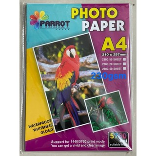Giấy in ảnh A4 1 mặt bóng đl 230gsm - 50 tờ/xấp, dùng cho shop hoa, giấy in hoa