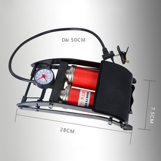Bơm đạp chân 2 bình (2 pitton) đa năng cao cấp