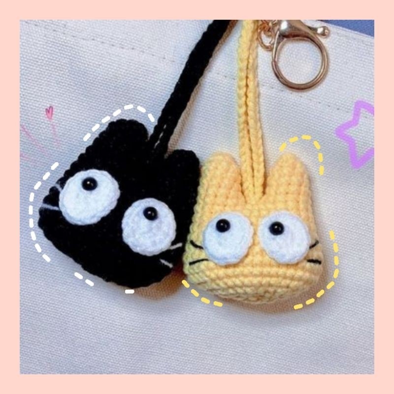 Móc Khoá Mèo Đen JiJi Dễ Thương - Móc Khoá Len Tayem Handmade