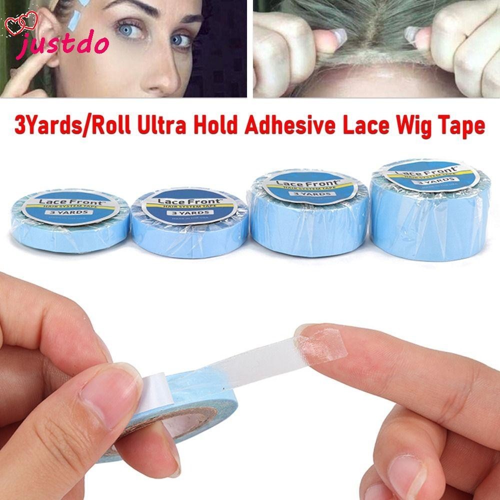 Justodo 3Yards / Roll Wig Tape, Keo dán phía trước ren hai mặt siêu giữ, Băng keo hệ thống tóc dính 