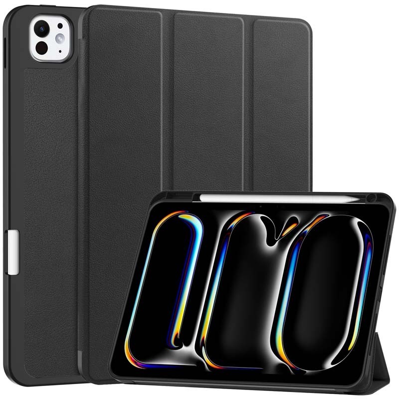 Vỏ chống sốc mềm có khe cắm bút cho 2024 iPad Pro 11 inch M4 Vỏ lật da PU 2024 iPadPro 11" A2836 A28