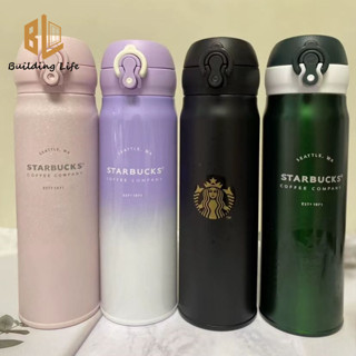  Cốc Starbucks Giữ Nhiệt Cốc Thép Không Gỉ 304 Xanh Đậm Tím Hồng Đen Bó Nước Cốc Văn Phòng Để Bàn Cốc Uống 500ml 