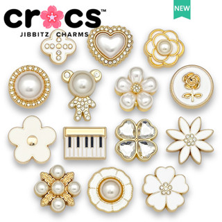 Charm cross jibbitz Kim Loại Khóa Giày Ngọc Trai Kim Cương Chất Lượng Cao Đá Quý DIY Trang Trí Quyến Rũ Thời Trang sticker dép cross