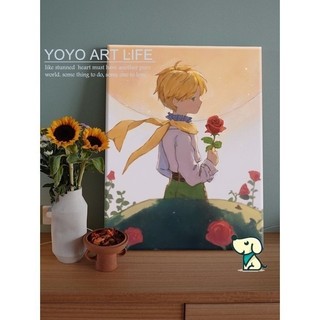 Yy Art 40x50cm noframe Rose Prince 丨 Tranh sơn dầu kỹ thuật số tự làm Tranh làm đầy bằng số tranh tô màu Phim hoạt hình Anime Trang trí MM98