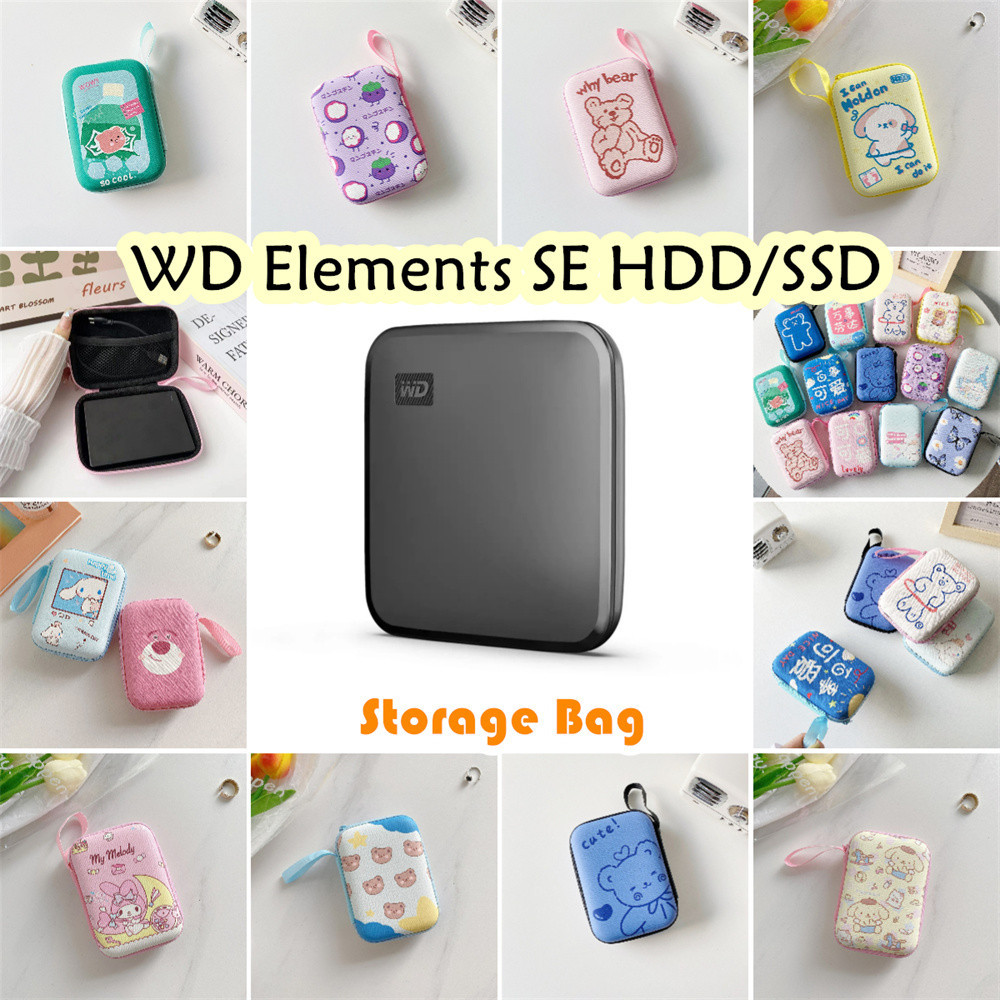 [Sản phẩm mới] Dành cho WD Elements SE 9.5x13.5cm HDD / SSD Túi lưu trữ ổ cứng hoạt hình dễ thương Ổ