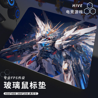 Miếng Lót Chuột Thủy Tinh Quang Điện Gundam Cường Lực Mecha Anime Smooth FPS Chơi Game Tùy Chỉnh Văn Phòng Nhà Pad