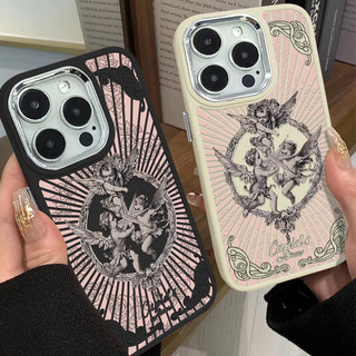 Ốp điện thoại họa tiết Cupid vui nhộn cá tính Tương thích cho IPhone 13 15 12 11 14 Pro MAX XR X XS MAX 15Plus Se2020 7 / 8 Plus Vỏ điện thoại khung kim loại lỗ lớn bằng silicon mềm