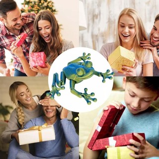 Ếch in 3D Một mảnh Mô phỏng di động Mô hình lưỡng cư Động vật nhỏ Động vật trang trí B0H9