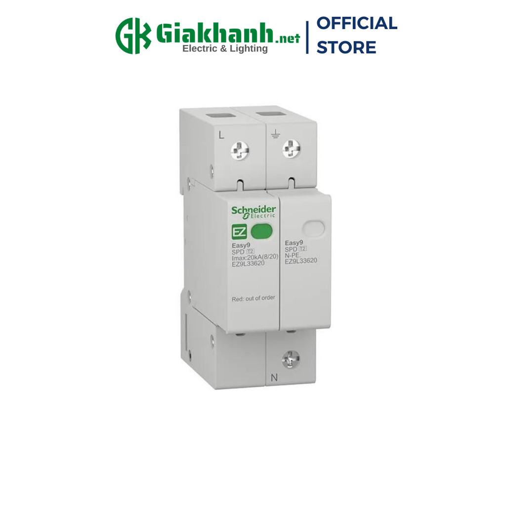Thiết Bị Chống Sét Lan Truyền SPD Schneider EZ9L33620 20kA 1P+N