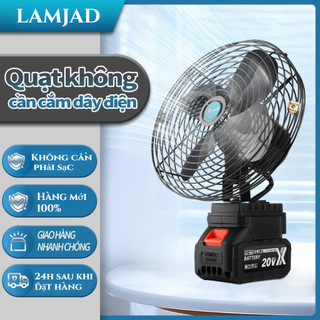  Quạt tích điện để pin dùng chung pin Tonnifu 20v phổ thông 8 inch chất liệu thép sơn tĩnh điện 