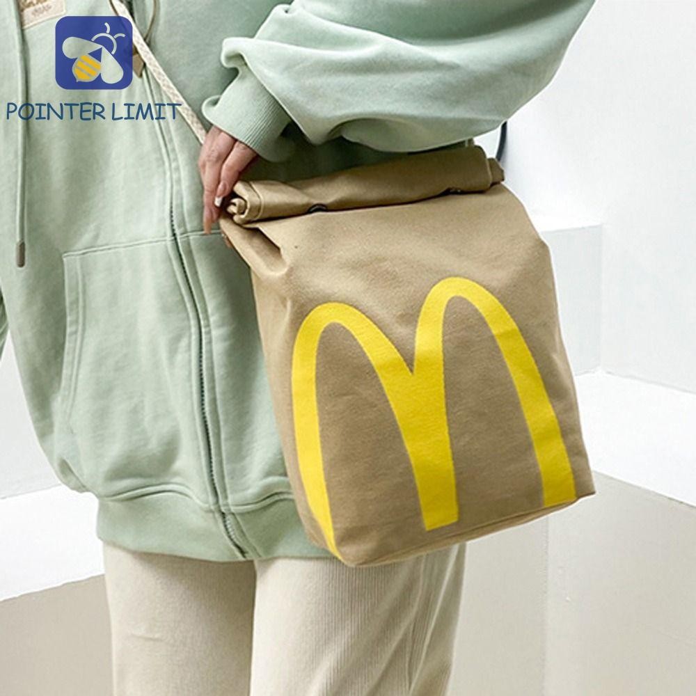 Pointer GIỚI HẠN Ba lô McDonald 's Ins Chữ cá tính Dung tích lớn Nữ Laptop Ba lô Túi đeo chéo
