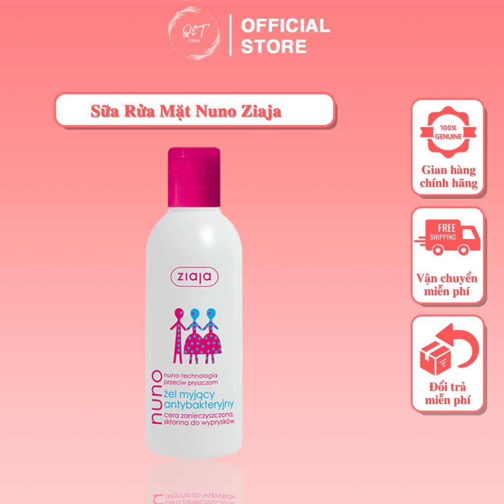 Sữa Rửa Mặt Nuno Ziaja - Sữa Rửa Mặt Giúp Da Trở Nên Mịn Màng, Tươi Sáng & Đều Màu Mờ Vết Thâm Trên 