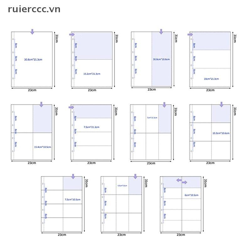 # Ruierccc # A4 Photocard Holder Clear Loose Leaf Album Ảnh Lót 1 / 2 / 3 / 4 / 6 / 8 / 9 / 10 Pocke