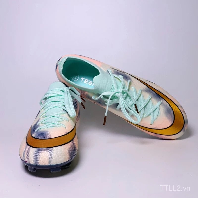 2501 Giày bóng đá nam chuyên nghiệp cho trẻ em, giày tập FG/TF, giày bóng đá nhanh có đinh, giày bón