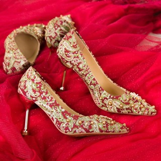 [YY] [Tỷ lệ mua lại 42%] Giày cưới Xiuhe Váy cưới hai mảnh Năm mới Mùa hè Giày cô dâu Trung Quốc Váy phù dâu Pha lê thường có thể mặc MNJY