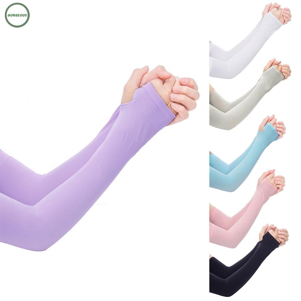 Sleeve Summer Sleeves Thumb Cover Cuff 1pc Elasticity Free Size Ice Silk