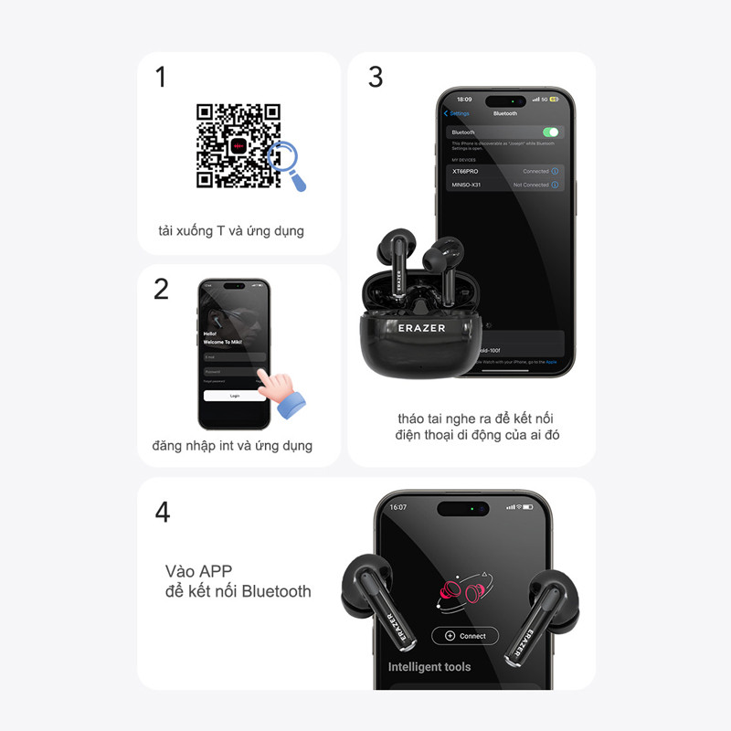 Lenovo Erazer XT69 Pro Tai Nghe Phiên Dịch Bluetooth 5.4  Tai Nghe Chơi Game Thể Thao Chống Nước Giảm Tiếng Ồn Có Micrô | BigBuy360 - bigbuy360.vn