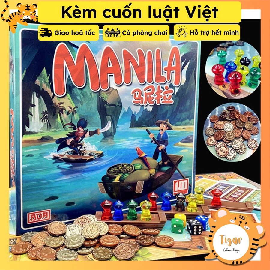 Trò chơi Manila - boardgame hành trình hàng hải bản mới 2023 Tigar