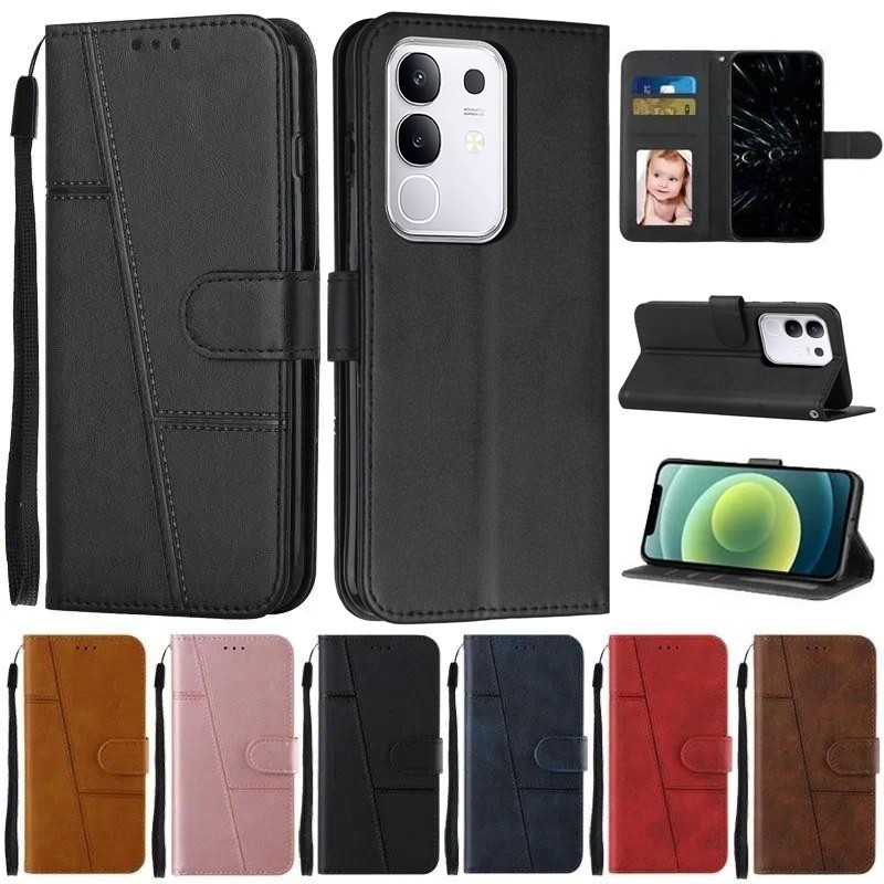 Dành Cho Vivo Y29 4G Ốp Lưng Ví Lật Sách Dành Cho Vivo Y29 5G Ốp Lưng Vivo Y19S Y29S Y04 T4X 5G Ốp L